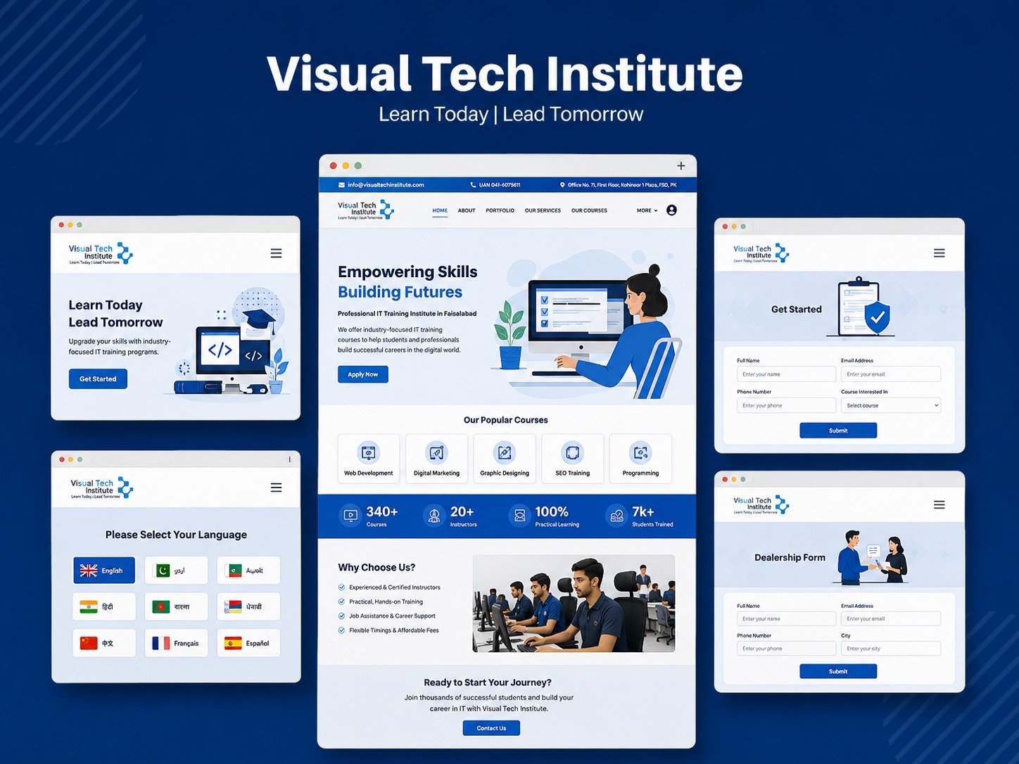 Visual Tech Institute project screenshot